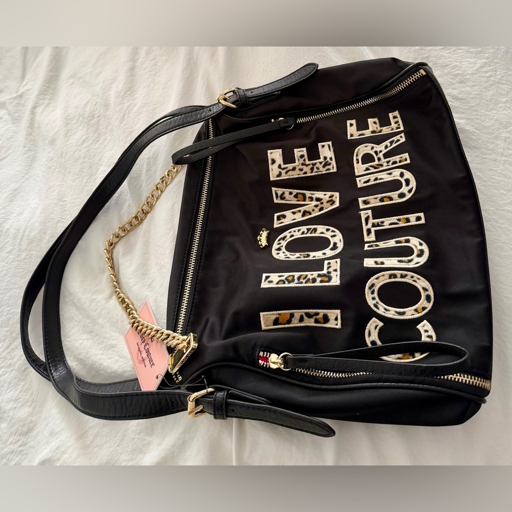 👑✅PRICE FIRM✅ Juicy Couture “I Love Couture” Nylon Shoulder Bag. Brand New! - Picture 3 of 16